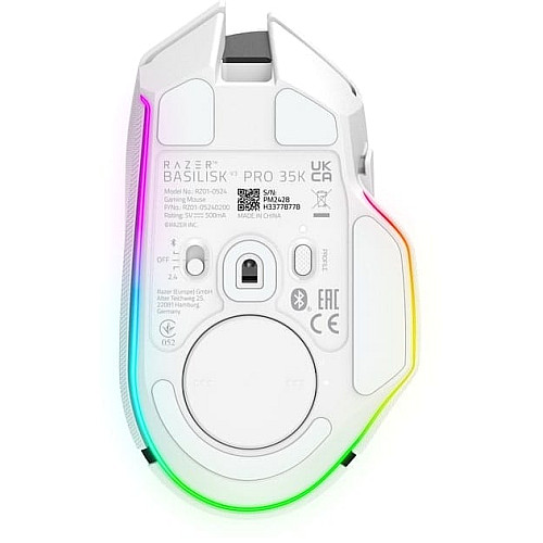 Миша Razer Basilisk V3 Pro 35K, RGB, USB-A/WL/BT, білий