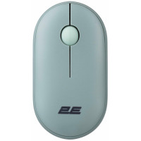 Мышь 2E MF300 Silent, WL/BT, пепельно-зеленый