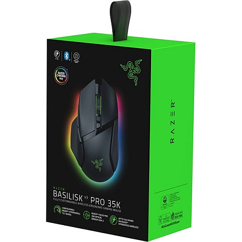 Мышь Razer Basilisk V3 Pro 35K, RGB, USB-A/WL/BT, черный
