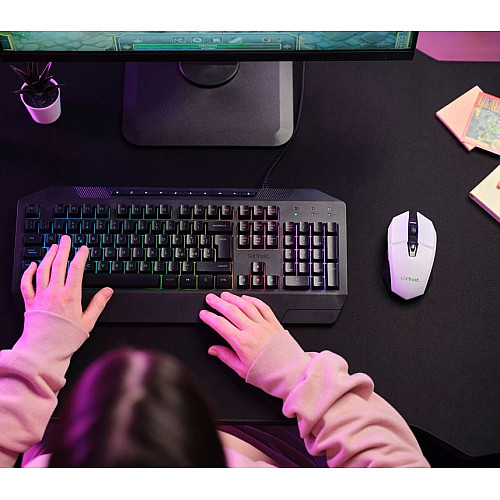 Мышь Trust GXT 110 Felox, WL, белый
