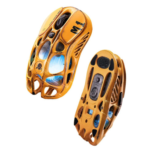 Миша GravaStar Mercury M1 Pro, magnesium alloy body, BT/WL/USB-A, RGB, Battle-Worn Yellow