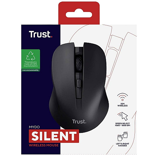Миша Trust Mydo Silent, WL, чорний