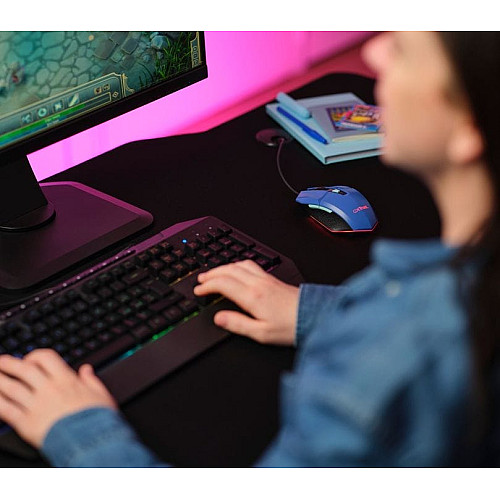 Мышь Trust GXT 109 Felox, RGB, USB-A, синий
