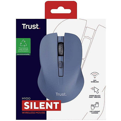 Мышь Trust Mydo Silent, WL, синий