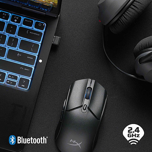 Миша HyperX Pulsefire Haste 2 Core, RGB, WL/BT, чорний