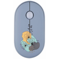 Миша 2E MF300 FLORA:MALLOW Silent WL BT, синій