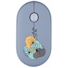 Миша 2E MF300 FLORA:MALLOW Silent WL BT, синій