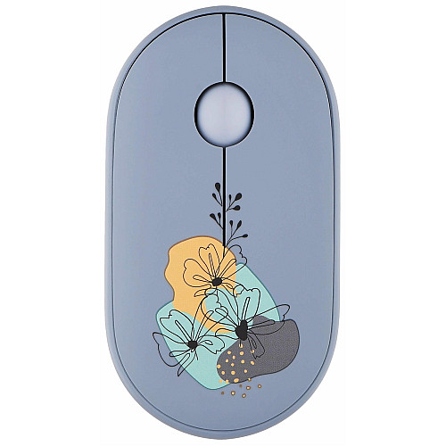 Миша 2E MF300 FLORA:MALLOW Silent WL BT, синій