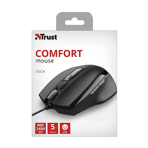 Мышь Trust Voca, USB-A, черный