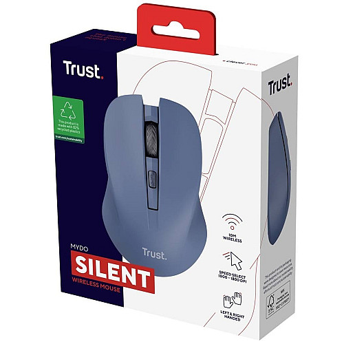 Мышь Trust Mydo Silent, WL, синий