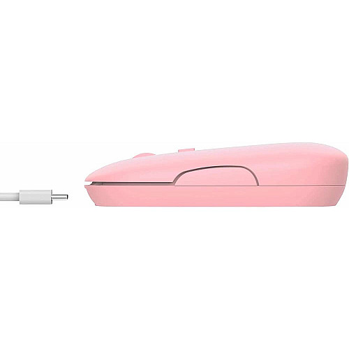 Миша Trust Puck Rechargeable,  Ultra-Thin,  BT/WL,  Silent, рожевий