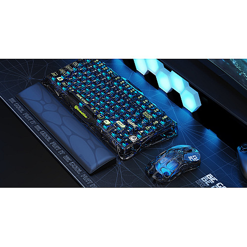 Миша GravaStar Mercury M2, BT/WL/USB-A, RGB, чорно-прозорий