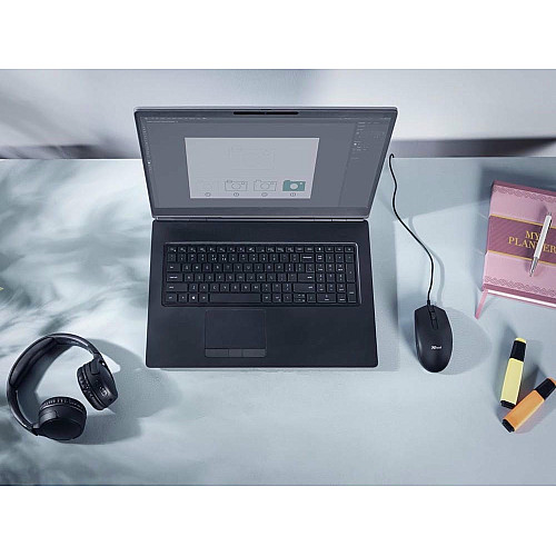 Миша Trust Basi, USB-A, чорний