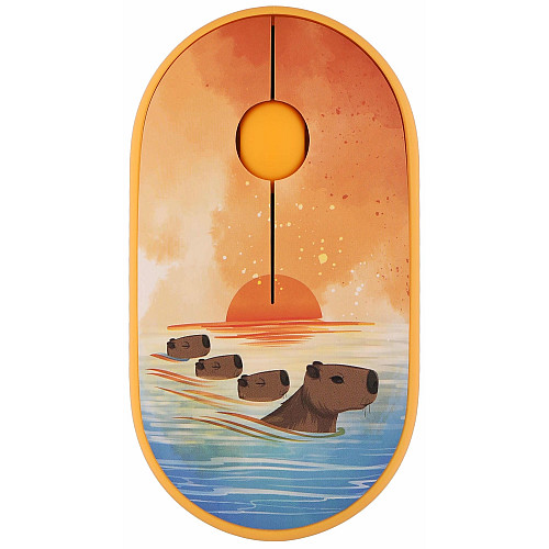 Миша 2E MF300 CAPYBARA:SUNSET Silent WL BT, жовтий