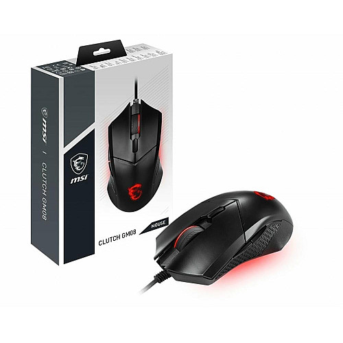 Миша MSI Clutch GM08, Red, USB-A, чорний