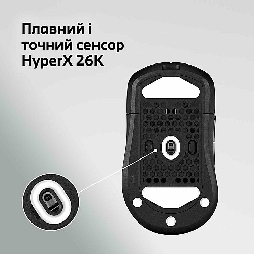 Миша HyperX Pulsefire SAGA PRO, RGB, USB-A/WL/BT, чорний
