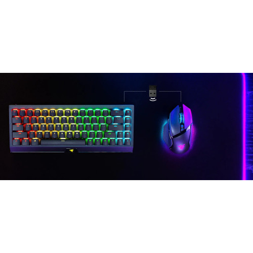 Миша Razer Basilisk V3 Pro 35K, RGB, USB-A/WL/BT, Phantom White Ed.