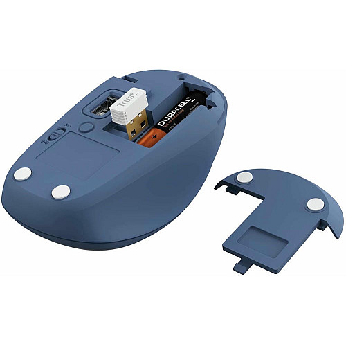 Миша Trust Yvi+ Compact Multi-Device, WL/BT/USB-A, синій