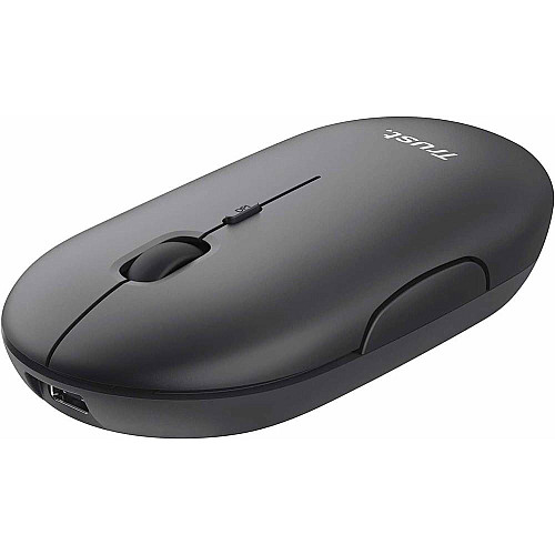 Миша Trust Puck Rechargeable,  Ultra-Thin,  BT/WL,  Silent,  чорний