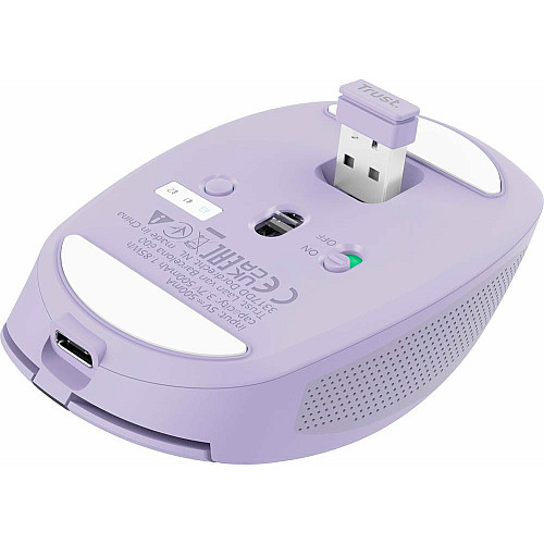 Миша Trust Ozaa Compact Multi-Device, WL/BT, фіолетовий