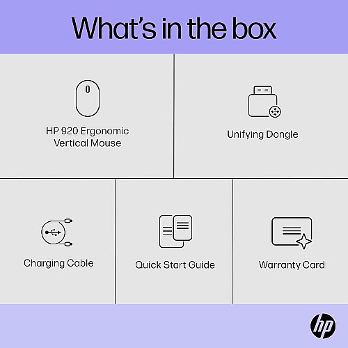 Миша HP 920 Ergonomic Vertical, WL/BT, чорний