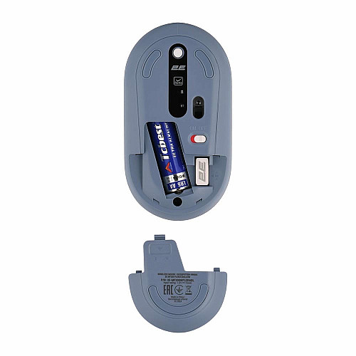 Миша 2E MF300 FLORA:MALLOW Silent WL BT, синій