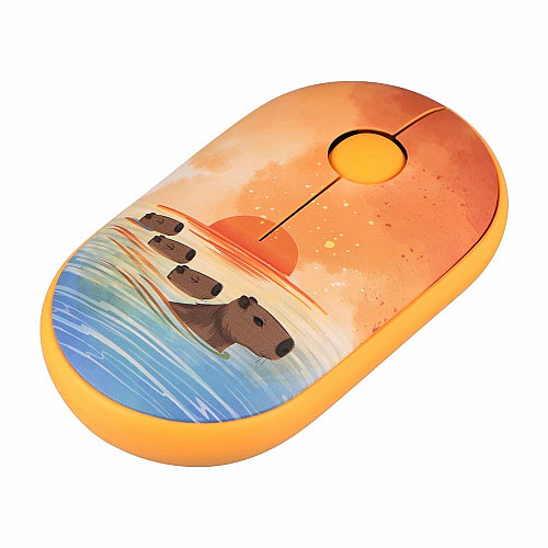 Миша 2E MF300 CAPYBARA:SUNSET Silent WL BT, жовтий