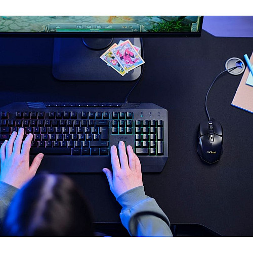 Мышь Trust GXT 109 Felox, RGB, USB-A, черный
