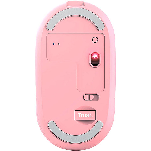 Миша Trust Puck Rechargeable,  Ultra-Thin,  BT/WL,  Silent, рожевий