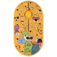 Миша 2E MF300 PETS:CATS&DOGS Silent WL BT, жовтий