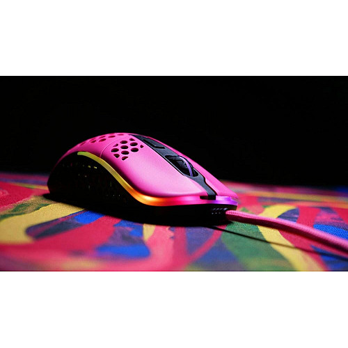 Миша Xtrfy M42, USB-A, RGB, рожевий