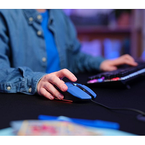 Мышь Trust GXT 109 Felox, RGB, USB-A, синий