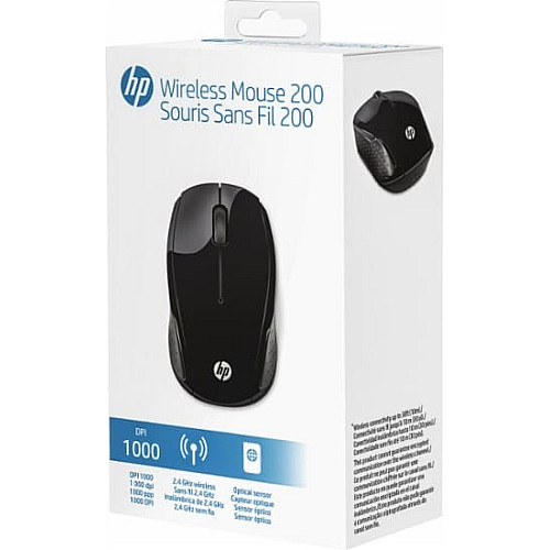 Мышь HP 200, WL, черный