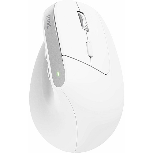 Миша Trust Bayo+ Multidevice Ergonomic, BT/WL/USB-A, біла