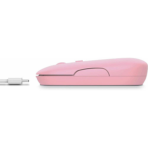 Миша Trust Puck Rechargeable,  Ultra-Thin,  BT/WL,  Silent, рожевий