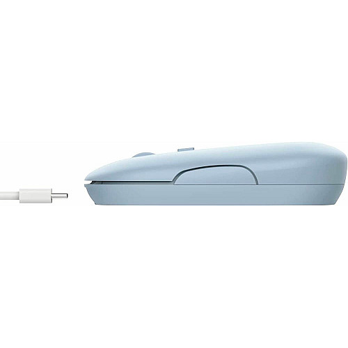 Миша Trust Puck Rechargeable,  Ultra-Thin,  BT/WL,  Silent, синій