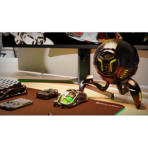 Миша GravaStar Mercury M1 Pro, magnesium alloy body, BT/WL/USB-A, RGB, Gunmetal Gray