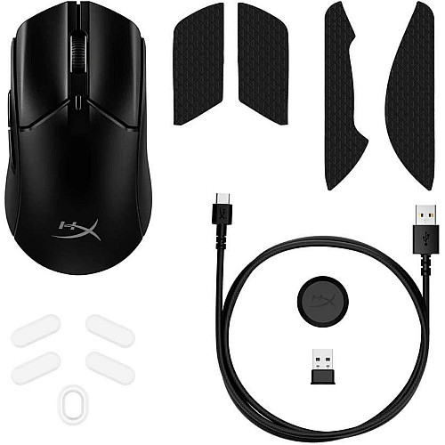 Миша HyperX Pulsefire Haste 2, RGB, USB-A/WL/BT, чорний