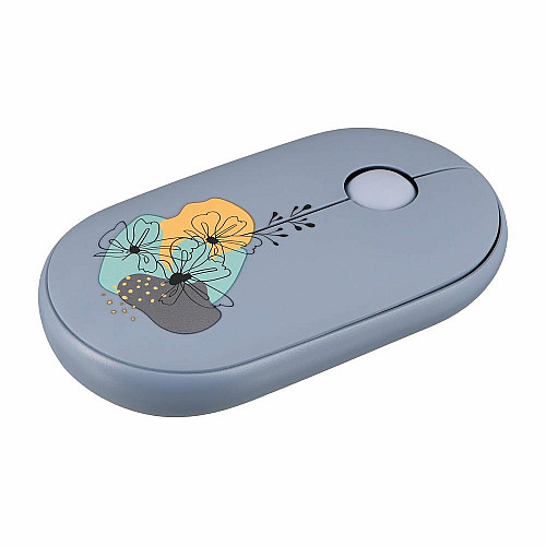 Миша 2E MF300 FLORA:MALLOW Silent WL BT, синій