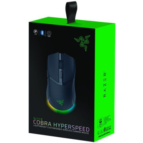 Миша Razer Cobra HyperSpeed, RGB, USB-A/WL/BT, чорний
