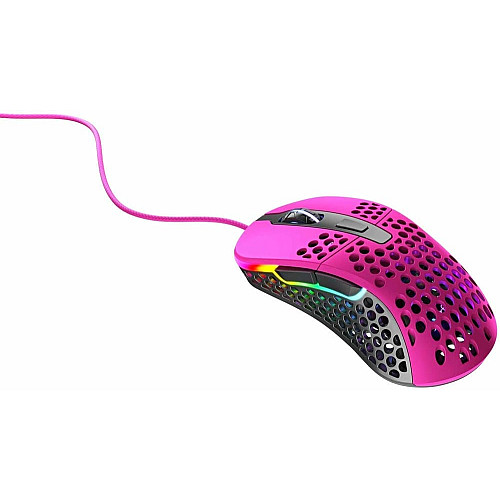 Мышь Xtrfy M4, USB-A, RGB, розовый