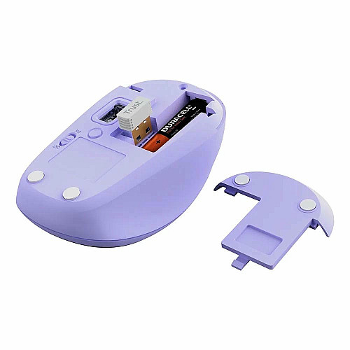 Миша Trust Yvi+ Compact Multi-Device, WL/BT/USB-A, фіолетовий