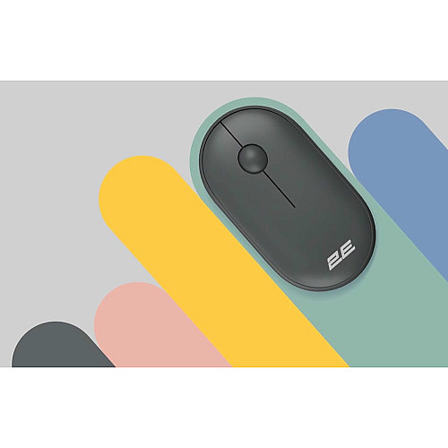Миша 2E MF300 Silent, WL/BT, графітово-чорний