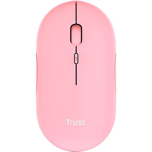 Миша Trust Puck Rechargeable,  Ultra-Thin,  BT/WL,  Silent, рожевий