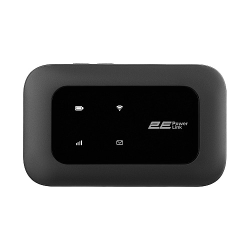 Мобільний маршрутизатор 2E PowerLink (MiFi-2 2025) N150, LTE, Wi-Fi4, 1xType-C, 1xCRC9, 3000мА•год чорний