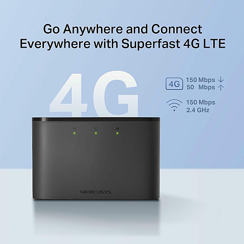 Мобільний Маршрутизатор MERCUSYS MT110 N150, 4G/LTE, 2200мА*год