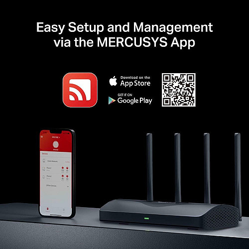 Маршрутизатор MERCUSYS MR27BE BE3600, 2xGE LAN, 1x2.5GE LAN, 1x2.5GE WAN, MESH