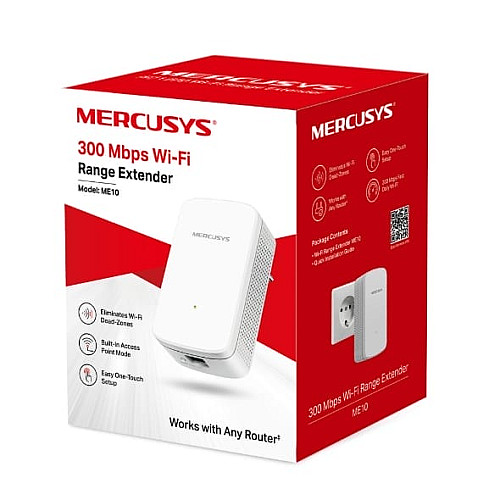 Расширитель покрытия WiFi MERCUSYS ME10 AC1200, 1хFE LAN
