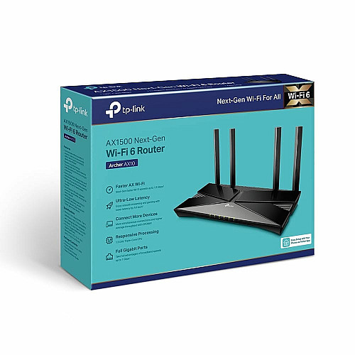 Маршрутизатор TP-LINK ARCHER AX1500, 4xGE LAN, 1xGE WAN, MESH