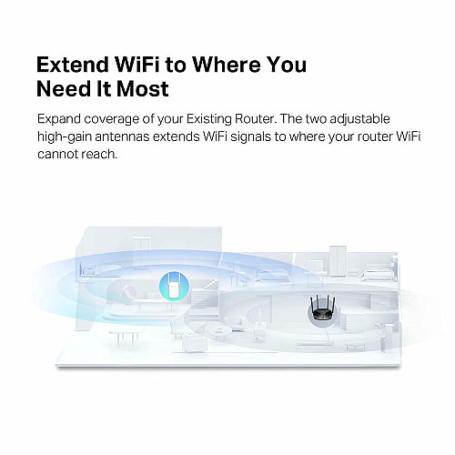Розширювач покриття WiFi MERCUSYS ME60X AX1500, 1хGE LAN